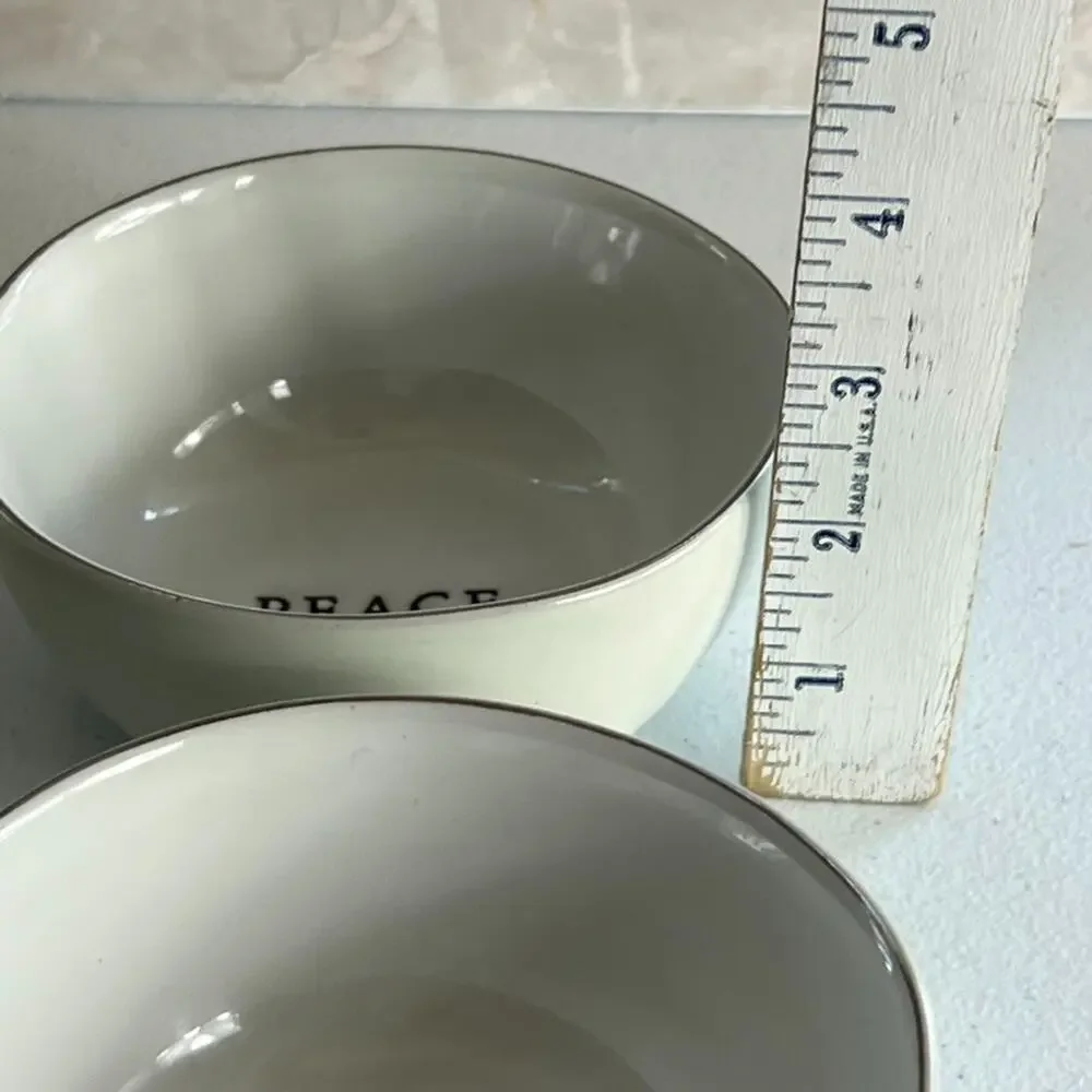 Hearth & Hand Magnolia Merry Hope Joy Peace Bowls Holiday Collection